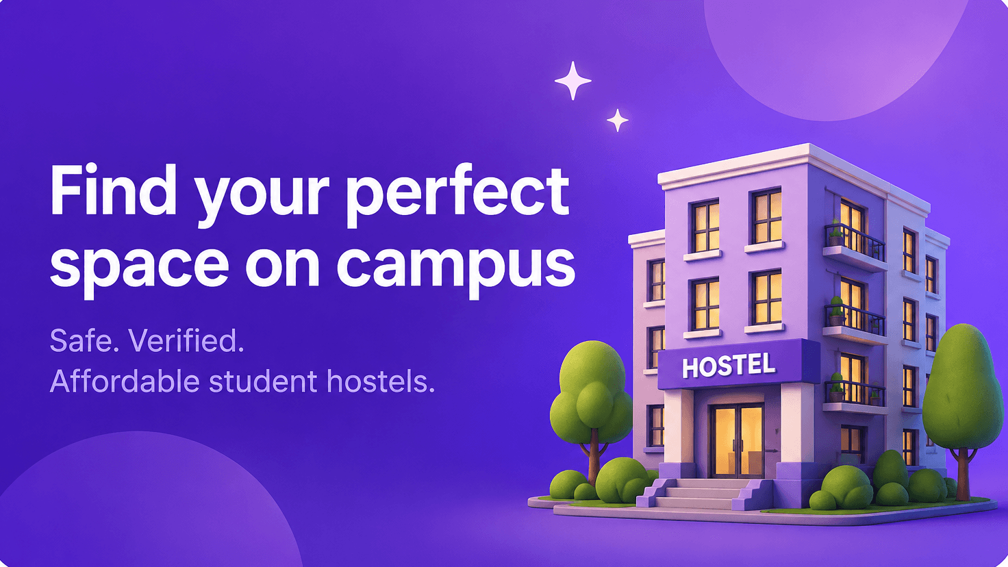 Hostel discovery screen inside 3NAMES
